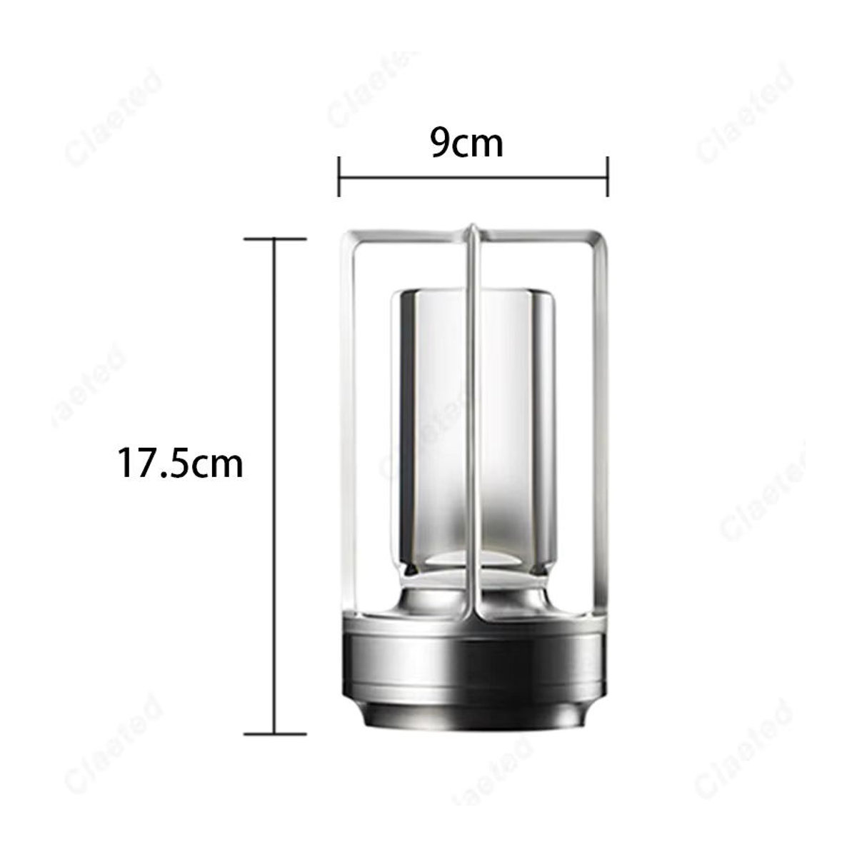 Schwarze LED Tischlampe aus Metall im Industrial Style für Camping und Restaurant - Bild 3