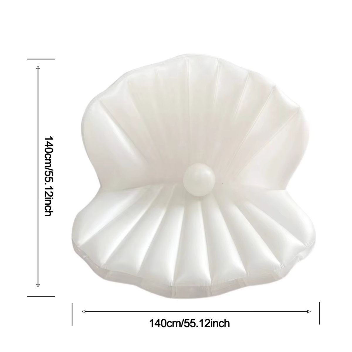 Schwimmendes Muschel-Wasserspielzeug in Weiß als schwimmende Matratze für Damen und Mädchen - Bild 3