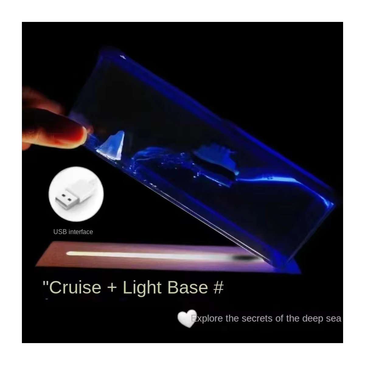 Schwimmendes Schiff Titanic als Tischdekoration, Flüssigkeit-Sanduhr in Blau und Titan-Optik für deine Zimmer- und Home-Dekoration - Bild 4