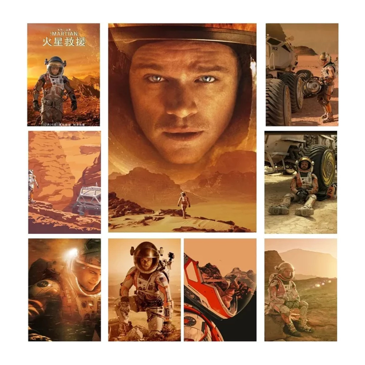 Science-Fiction Poster Mars USA Digitales Wandbild für deine Wohnzimmerdekoration - Bild 1