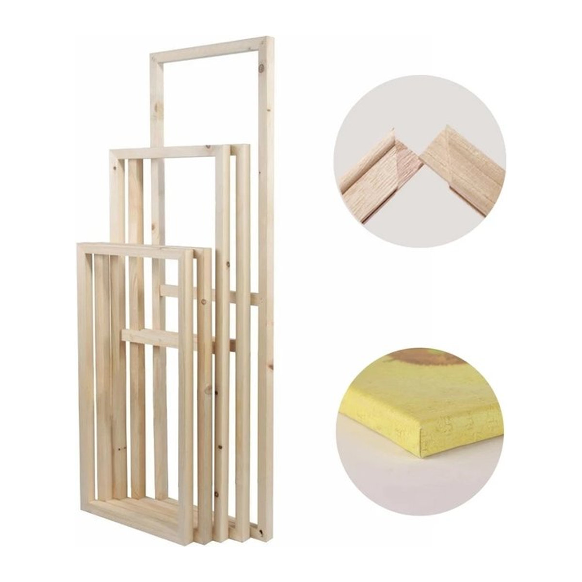 SDOYUNO Malen nach Zahlen Set mit Holzrahmen, Wandkunst DIY Malerei in Beige, Rechteckig - Bild 1