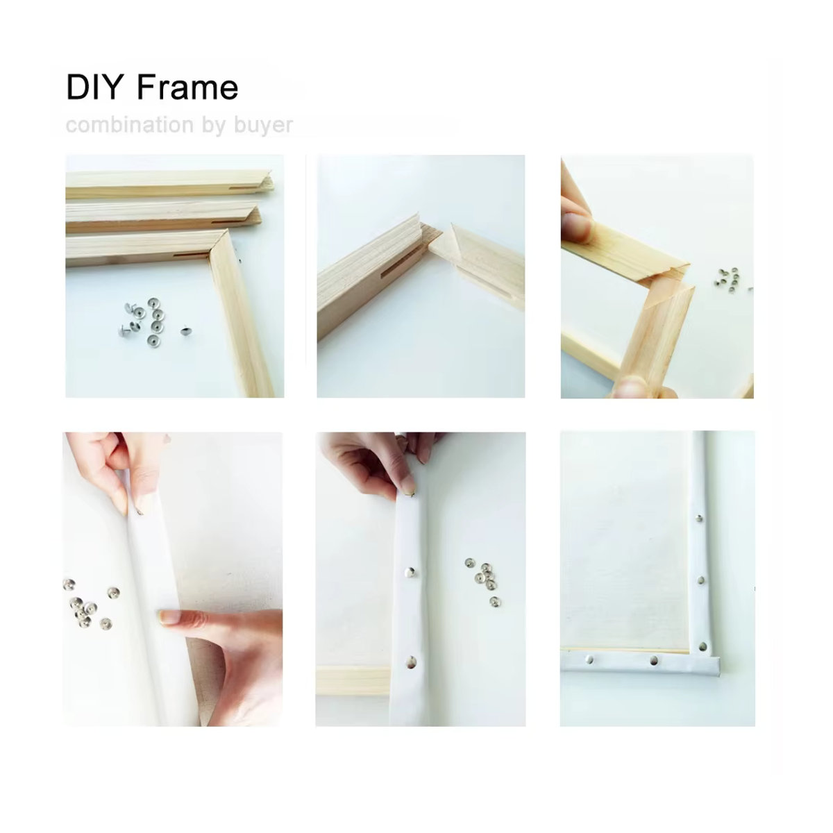 SDOYUNO Malen nach Zahlen Set mit Holzrahmen, Wandkunst DIY Malerei in Beige, Rechteckig - Bild 2