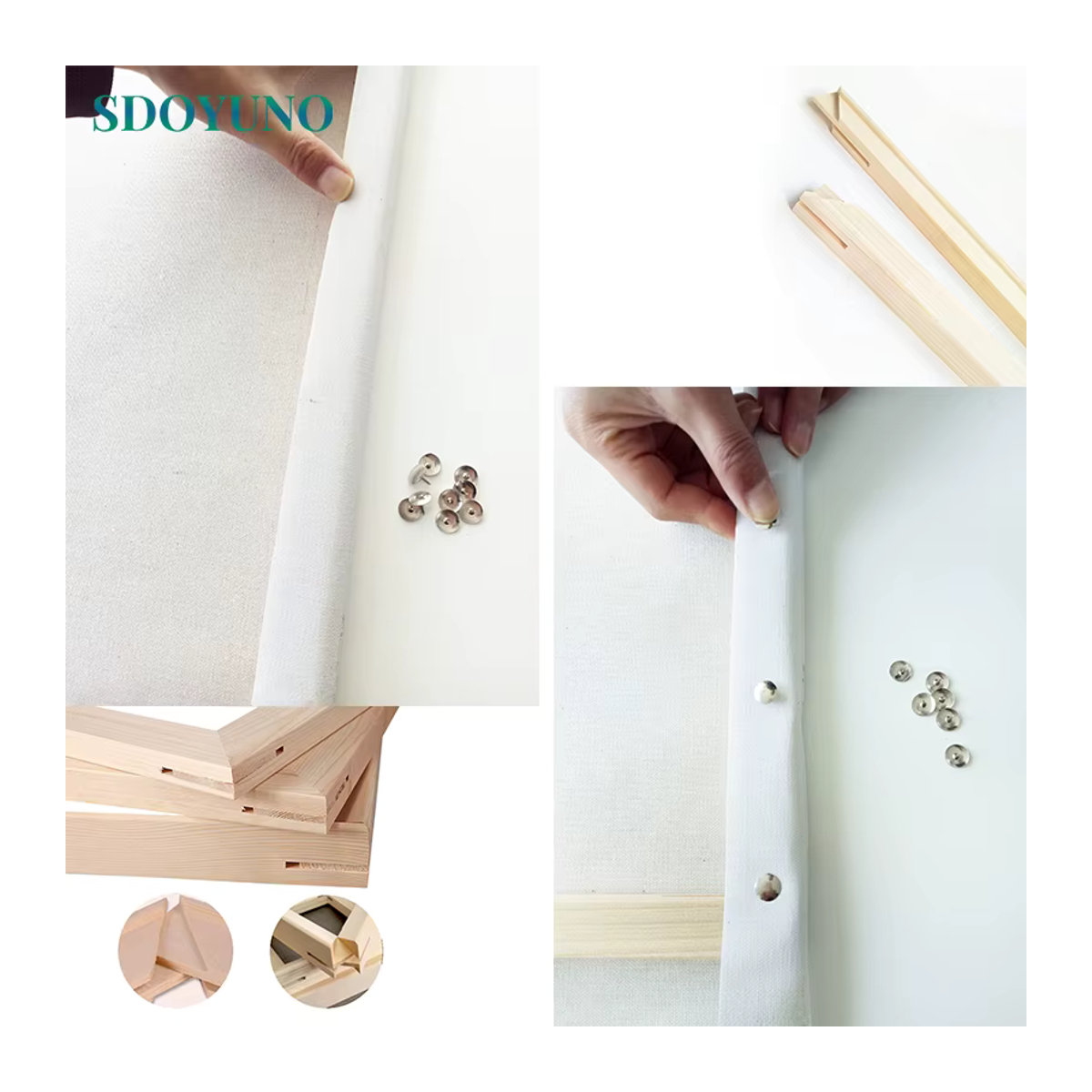 SDOYUNO Malen nach Zahlen Set mit Holzrahmen, Wandkunst DIY Malerei in Beige, Rechteckig - Bild 3