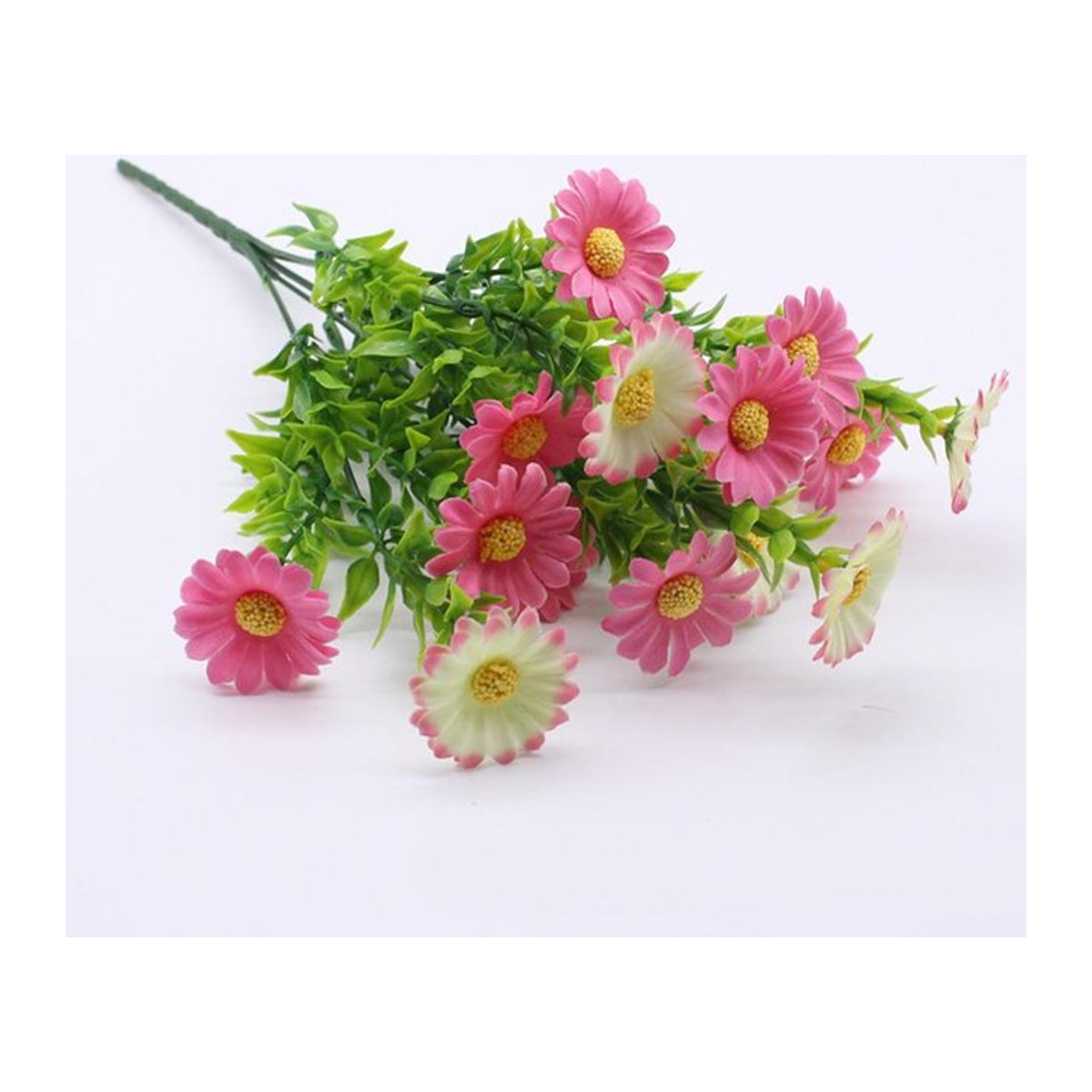 Sea of flowers Künstliche Rosen in Rot und Rosa als Bouquet mit 5 Zweigen für deine Hochzeit - Bild 1