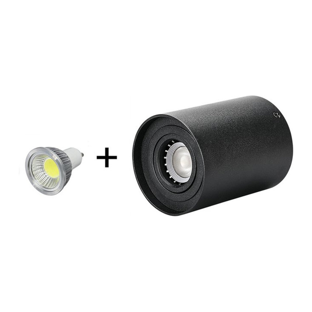 SEACAT Aufputz-Deckenleuchte Schwarz Modern mit verstellbarem LED-Downlight und GU10-Fassung - Bild 1