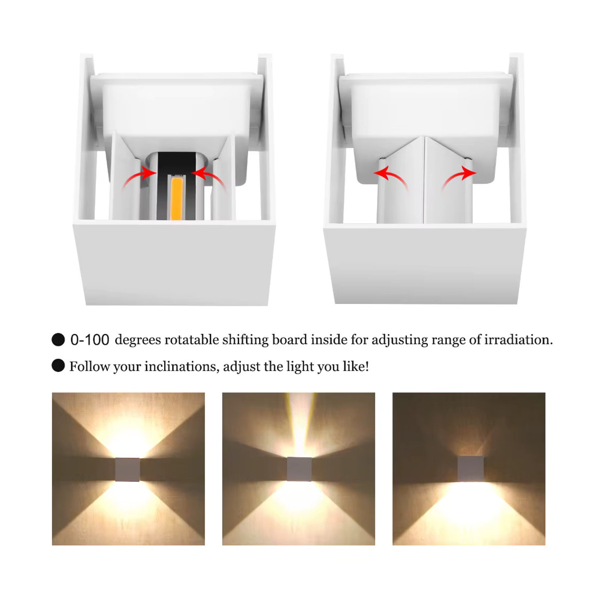 SEACAT LED Wandleuchte Außenleuchte aus Aluminium in Schwarz mit IP65 Schutzklasse für Garten Balkon und Veranda - Bild 4