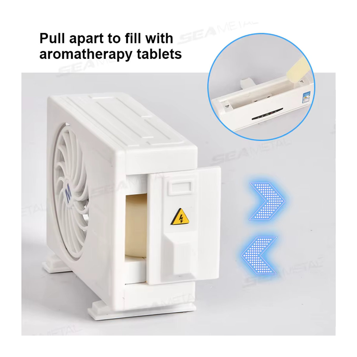 SEAMETAL Auto Parfüm Diffusor Solar Klimaanlage Weiß mit dekorativem Lufterfrischer für die Aromatherapie im Fahrzeug - Bild 2