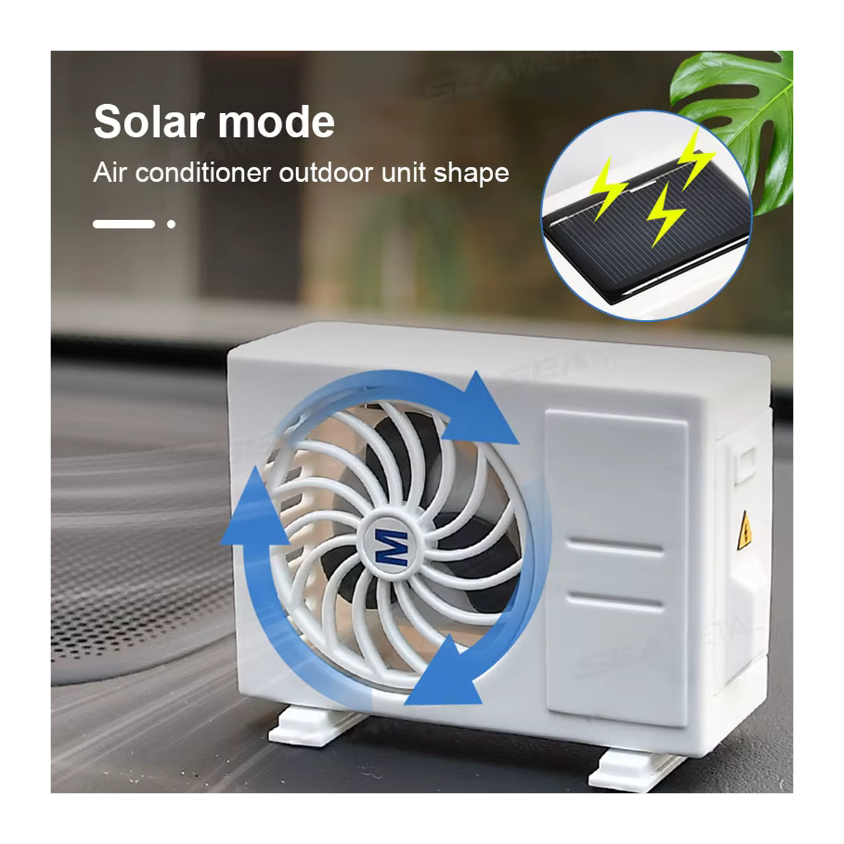 SEAMETAL Auto Parfüm Diffusor Solar Klimaanlage Weiß mit dekorativem Lufterfrischer für die Aromatherapie im Fahrzeug - Bild 3