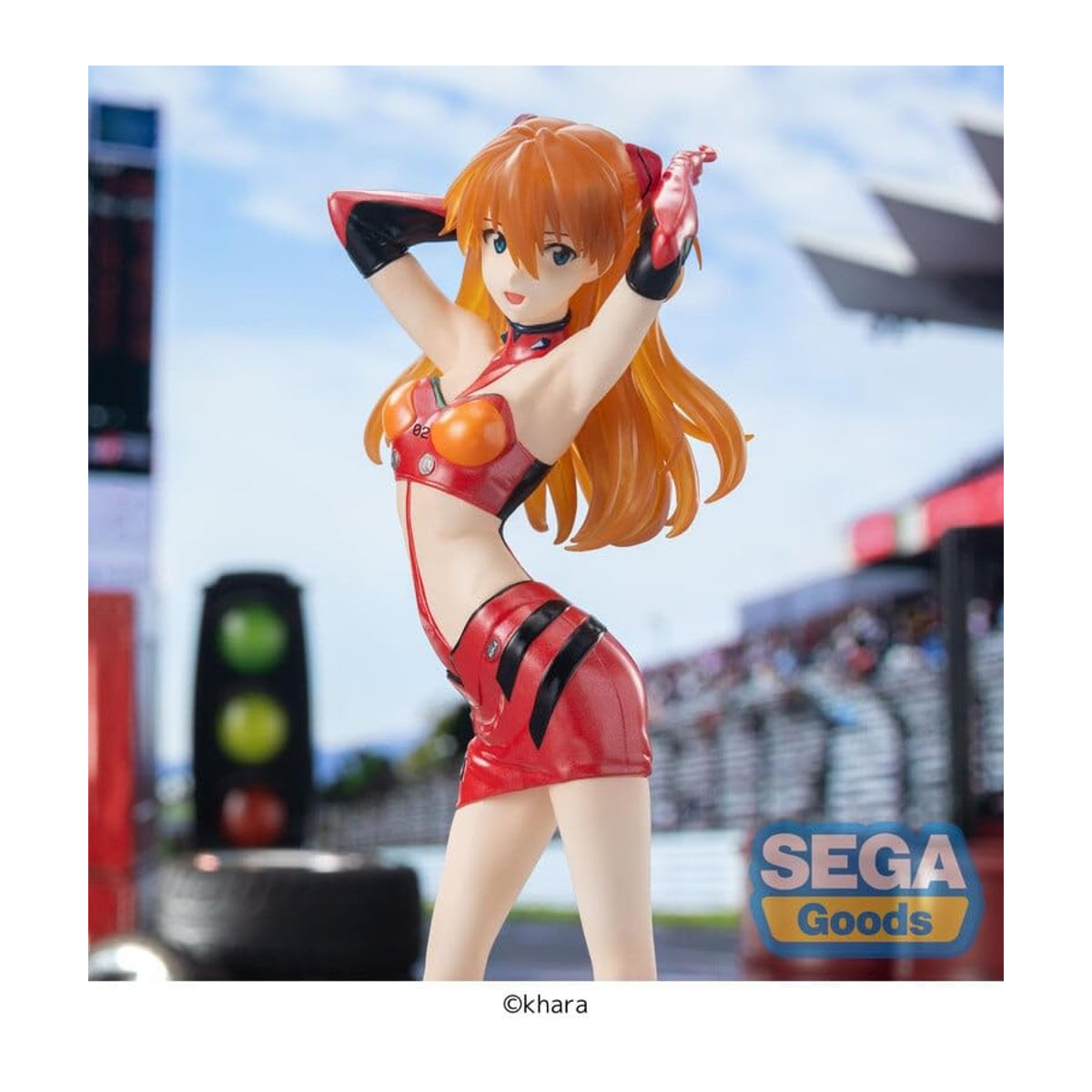 Sega Evangelion Racing Luminasta Shikinami Asuka Langley PITWALK Anime-Figur in Rot, Höhe: 25,0 cm - Bild 3
