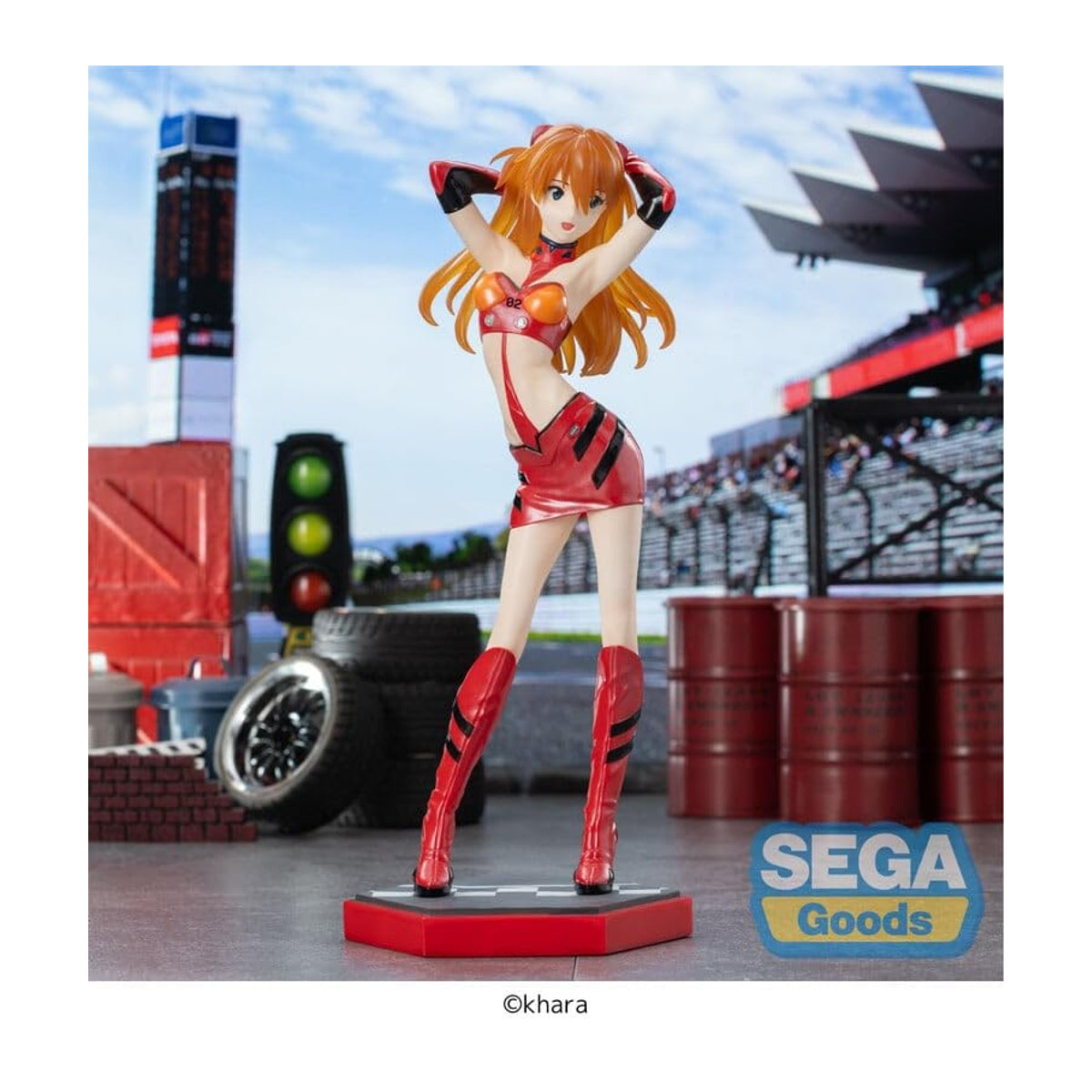 Sega Evangelion Racing Luminasta Shikinami Asuka Langley PITWALK Anime-Figur in Rot, Höhe: 25,0 cm - Bild 4