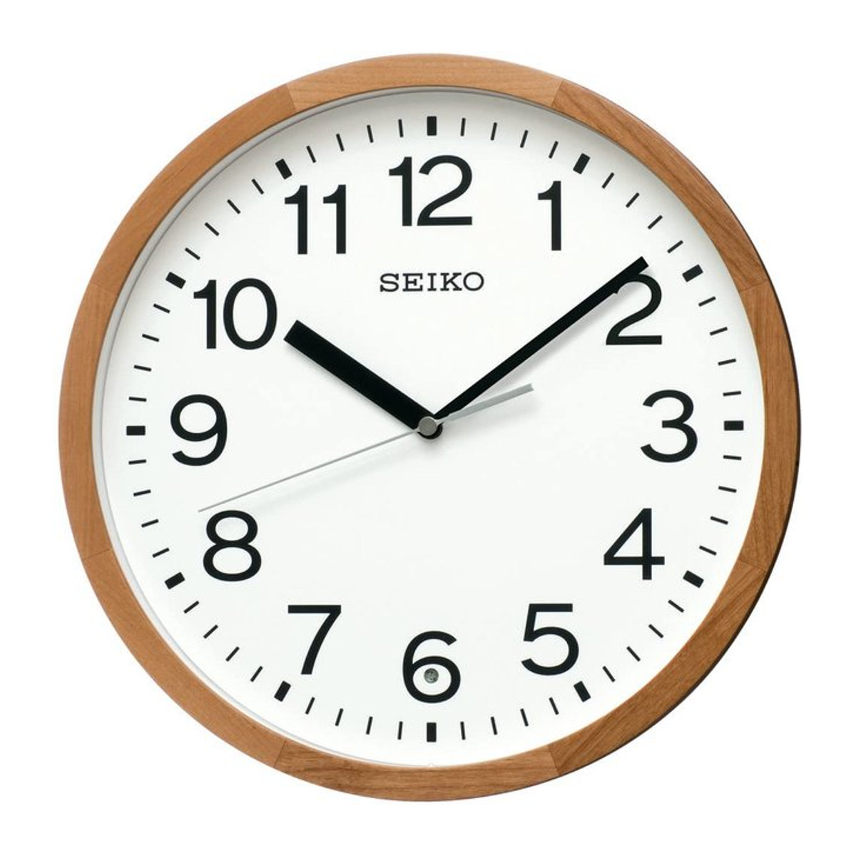 Seiko Wandradio mit analoger Uhr aus Naturholz, Durchmesser: 30 cm, Tiefe: 4,7 cm, Modell KX249B - Bild 1