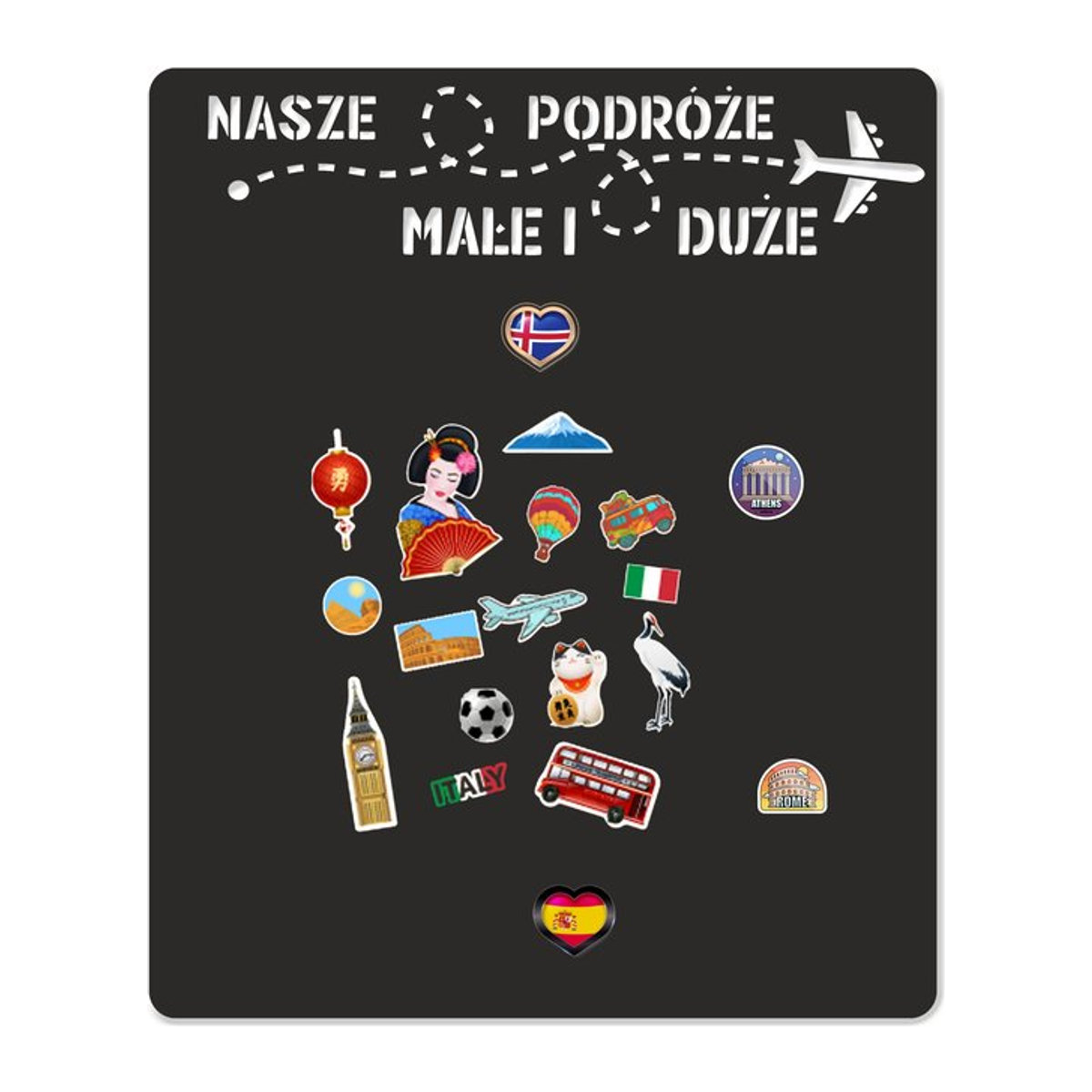 Selbstklebende Magnettafel von Super Merchant für Reise-Magnete, rechteckig, Breite: 58 cm, Höhe: 70 cm - Bild 1