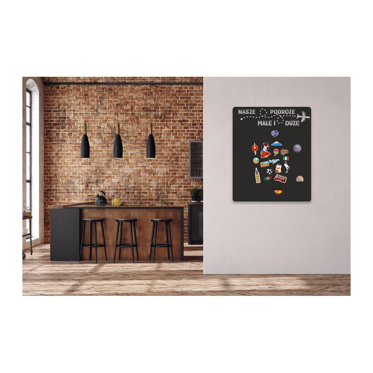 Selbstklebende Magnettafel von Super Merchant für Reise-Magnete, rechteckig, Breite: 58 cm, Höhe: 70 cm - Bild 2