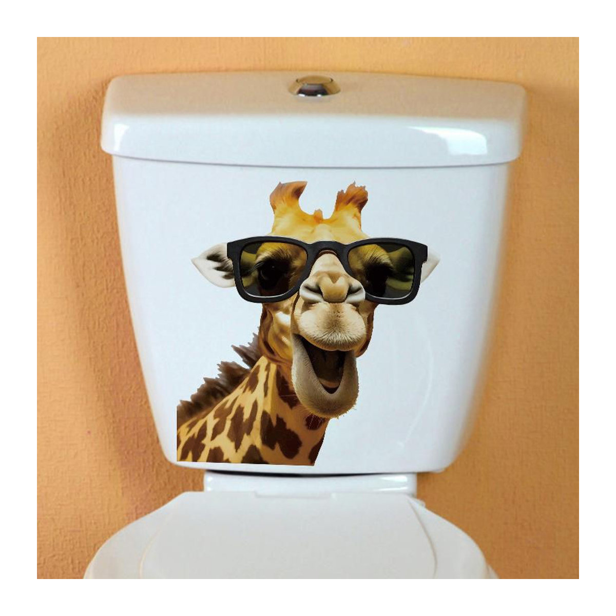 Selbstklebender Giraffe Wandaufkleber aus Vinyl für Kinderzimmer und Badezimmer, Mehrfarbig - Bild 2