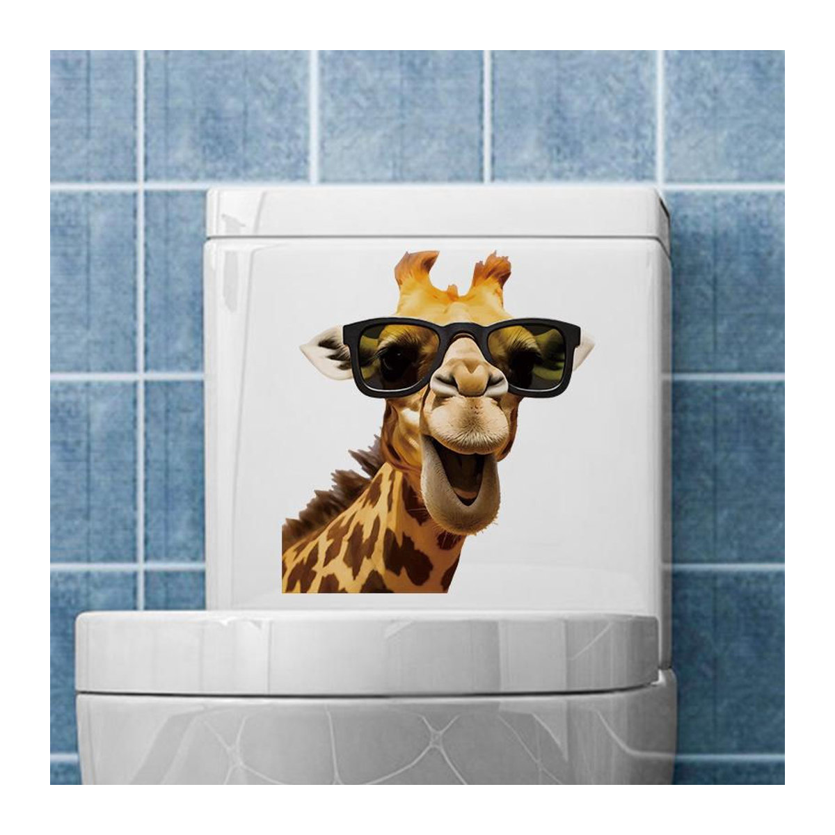 Selbstklebender Giraffe Wandaufkleber aus Vinyl für Kinderzimmer und Badezimmer, Mehrfarbig - Bild 3