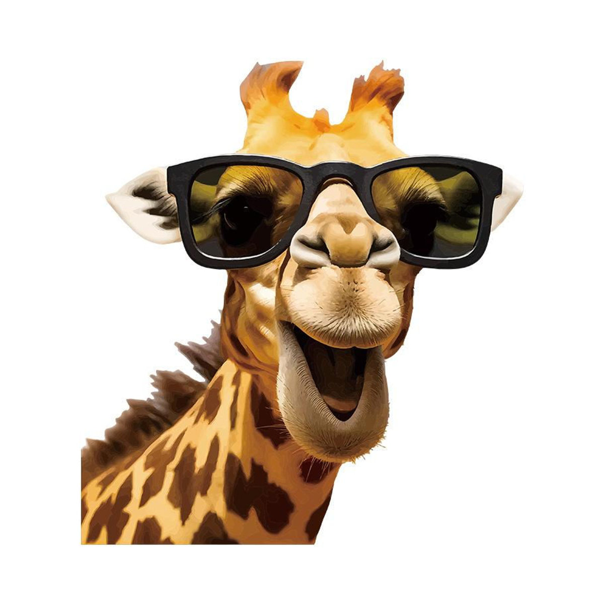 Selbstklebender Giraffe Wandaufkleber aus Vinyl für Kinderzimmer und Badezimmer, Mehrfarbig - Bild 4