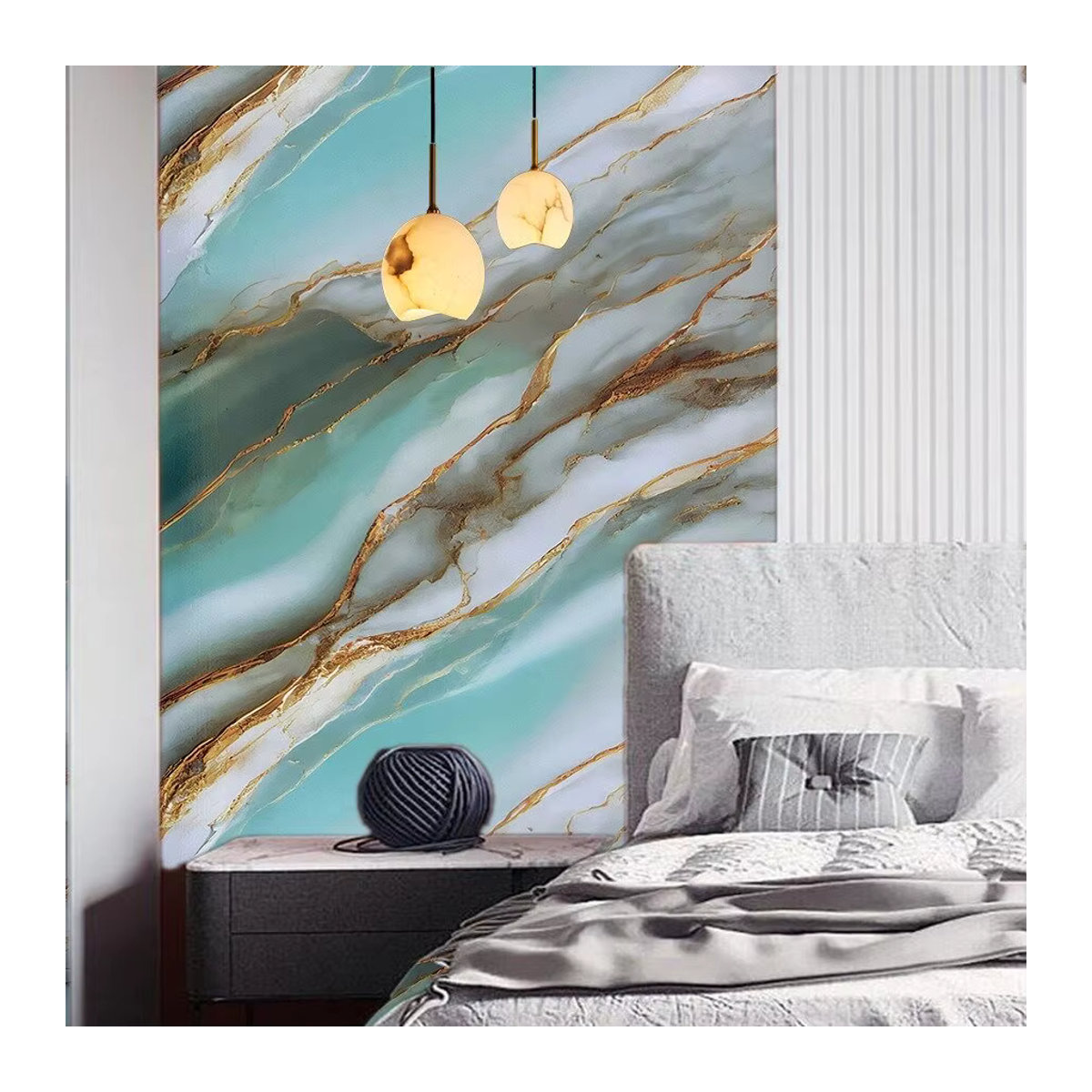 Selbstklebender Wandaufkleber in Marmor-Optik von ctzszzmm, mehrfarbig, modern und feuchtigkeitsbeständig für Wohnzimmer, Küche oder Schlafzimmer - Bild 3