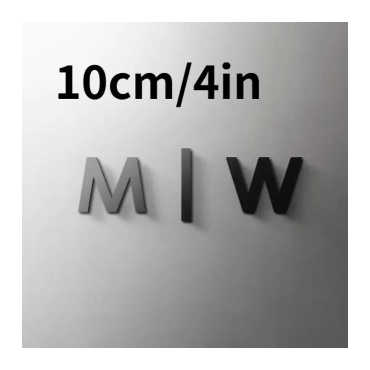 Selbstklebendes 3D-Acryl-Toilettenschild von CIFBUY in Schwarz für Salon und Restaurant - Bild 2