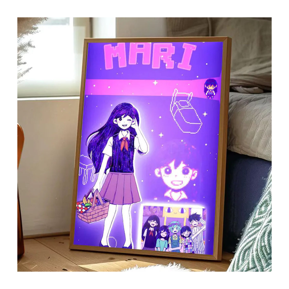 Selbstklebendes Anime-Videospiel Poster Mari von bilibili, mehrfarbig, wandmontiertes Porträt aus Papier - Bild 3
