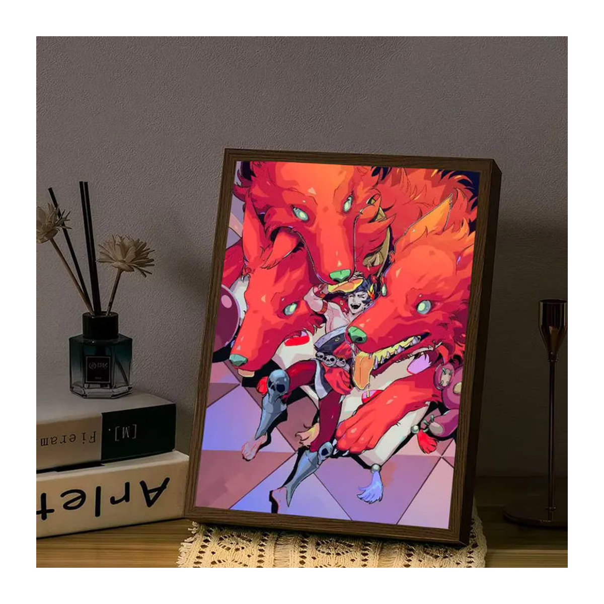 Selbstklebendes Bilibili Anime-Poster mit Tier-Motiven in Vintage-Optik, mehrfarbige Wanddekoration im Hochformat - Bild 4