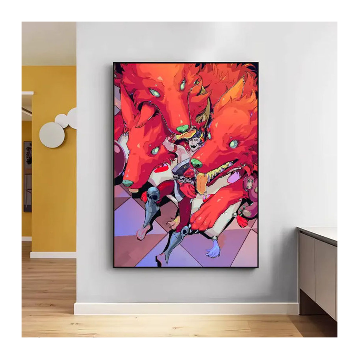 Selbstklebendes Bilibili Anime-Poster mit Tier-Motiven in Vintage-Optik, mehrfarbige Wanddekoration im Hochformat - Bild 5