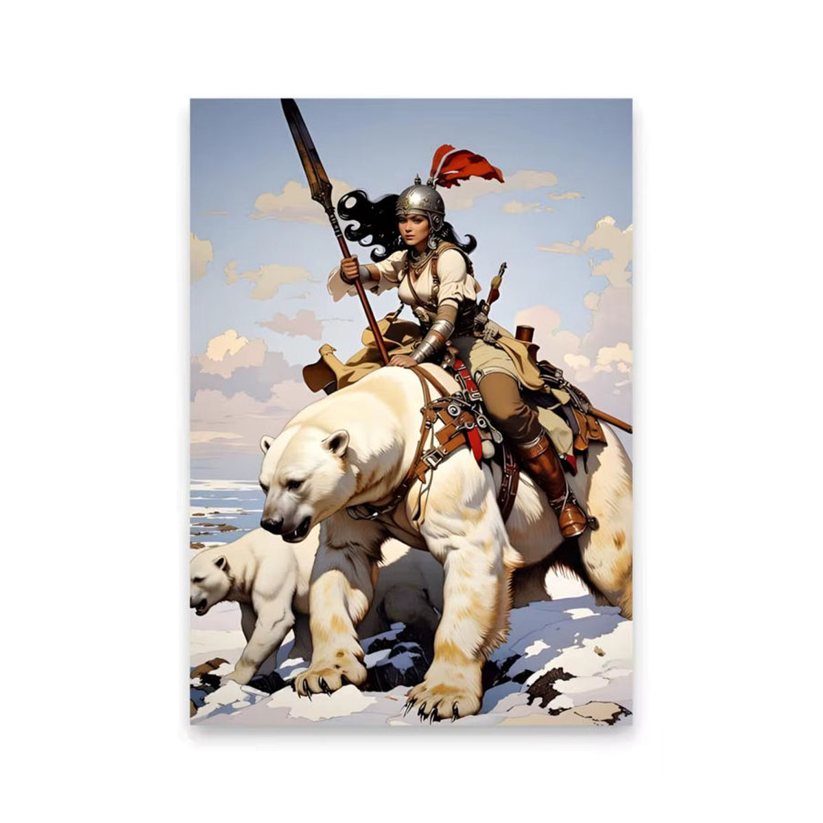 Selbstklebendes HD PVC Poster von Frank Frazetta in Mehrfarbig und Schwarz, wasserdichte Wandkunst für dein Zuhause oder Büro, rechteckig und rahmenlos - Bild 3