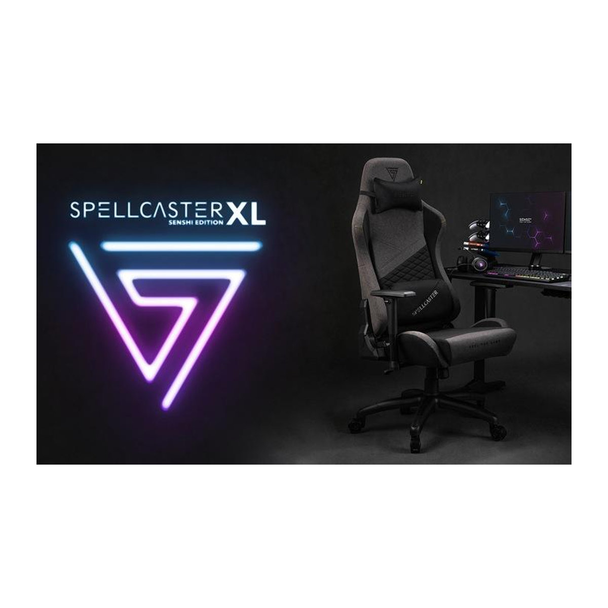 Sense7 Gaming-Bürostuhl Senshi XL aus Stoff für große Personen, drehbar und verstellbar - Bild 3