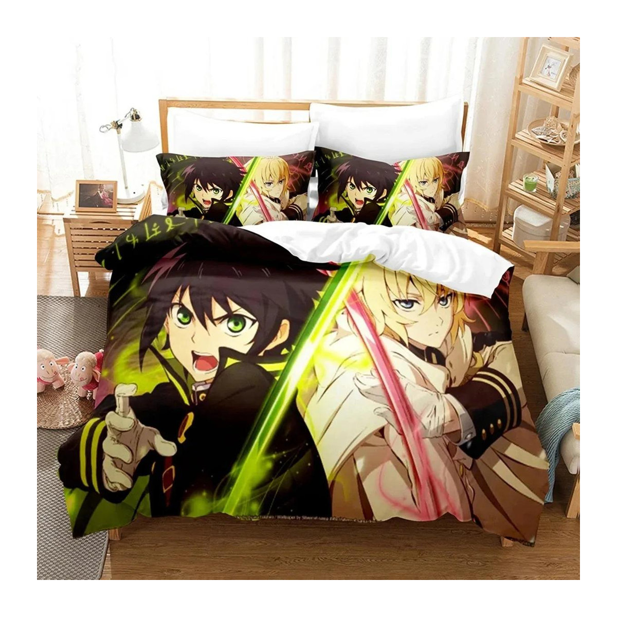 Seraph of the End Mikaela Bettwäsche Kollektion für Kinder und Erwachsene mit Bettbezug und Kissenbezug, B/H: 135 x 200 cm - Bild 1