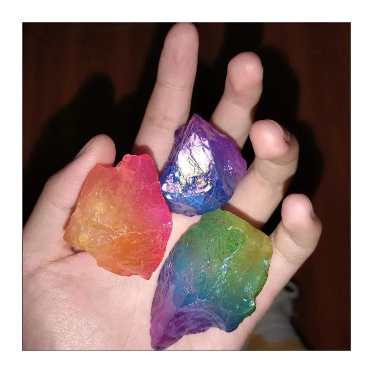 Serene Homes Regenbogen-Kristall-Erzsteine mehrfarbig 100 g als DIY-Dekomaterial - Bild 3