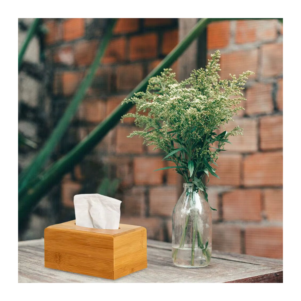 Serviette Box aus Holz mit geometrischem Design als Tissue Spender und Organizer für dein Zuhause - Bild 3