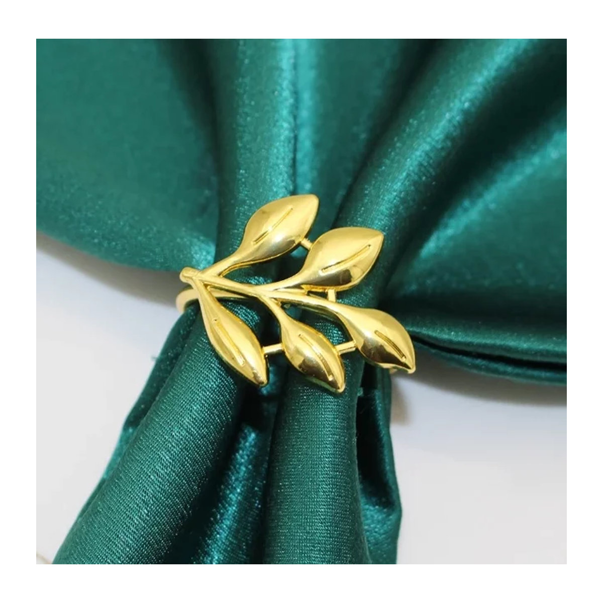Serviettenringe in Blattgold für deine Tischdekoration bei Weihnachten, Thanksgiving oder Hochzeiten - Bild 1