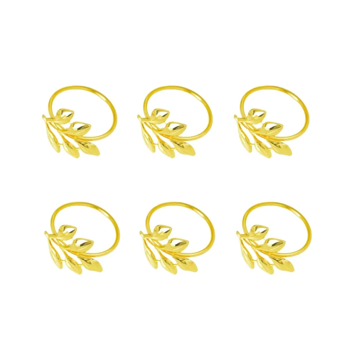 Serviettenringe in Blattgold für deine Tischdekoration bei Weihnachten, Thanksgiving oder Hochzeiten - Bild 3