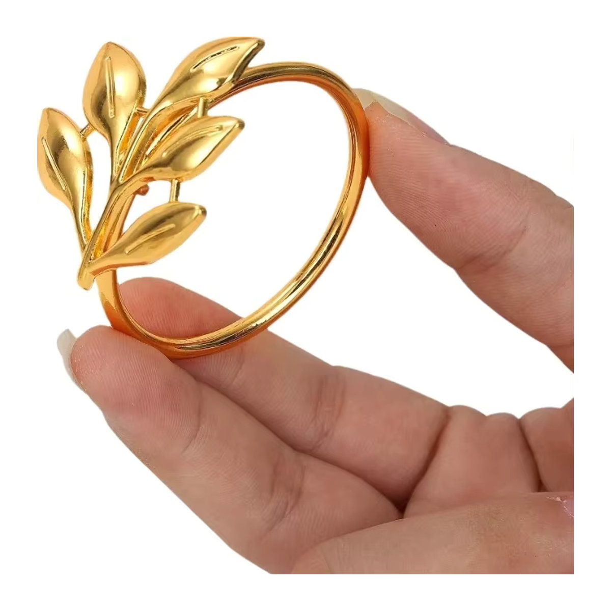 Serviettenringe in Blattgold für deine Tischdekoration bei Weihnachten, Thanksgiving oder Hochzeiten - Bild 5