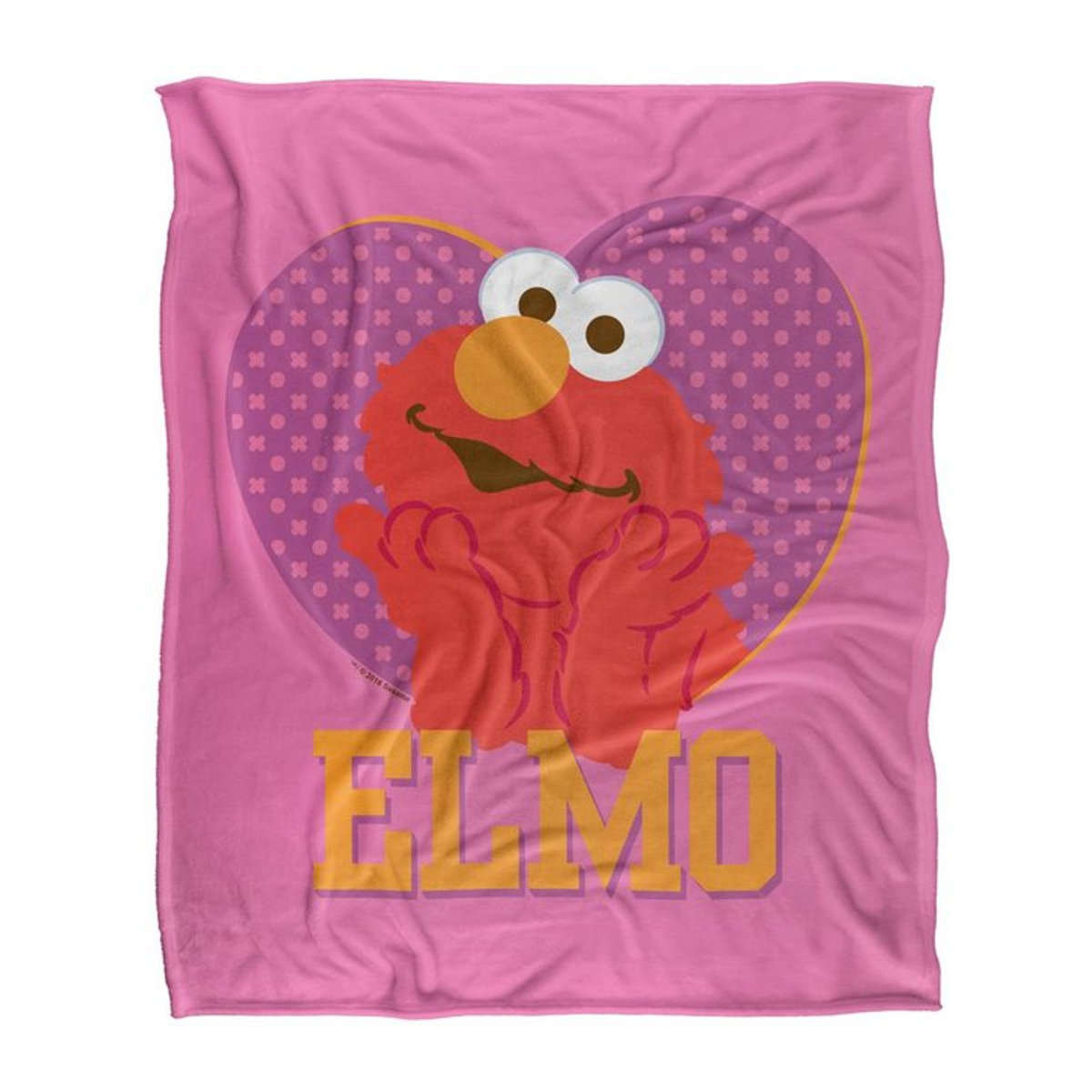 Sesamstraße Elmo Decke mit Herz Motiv in Schwarz, One Size - Bild 1