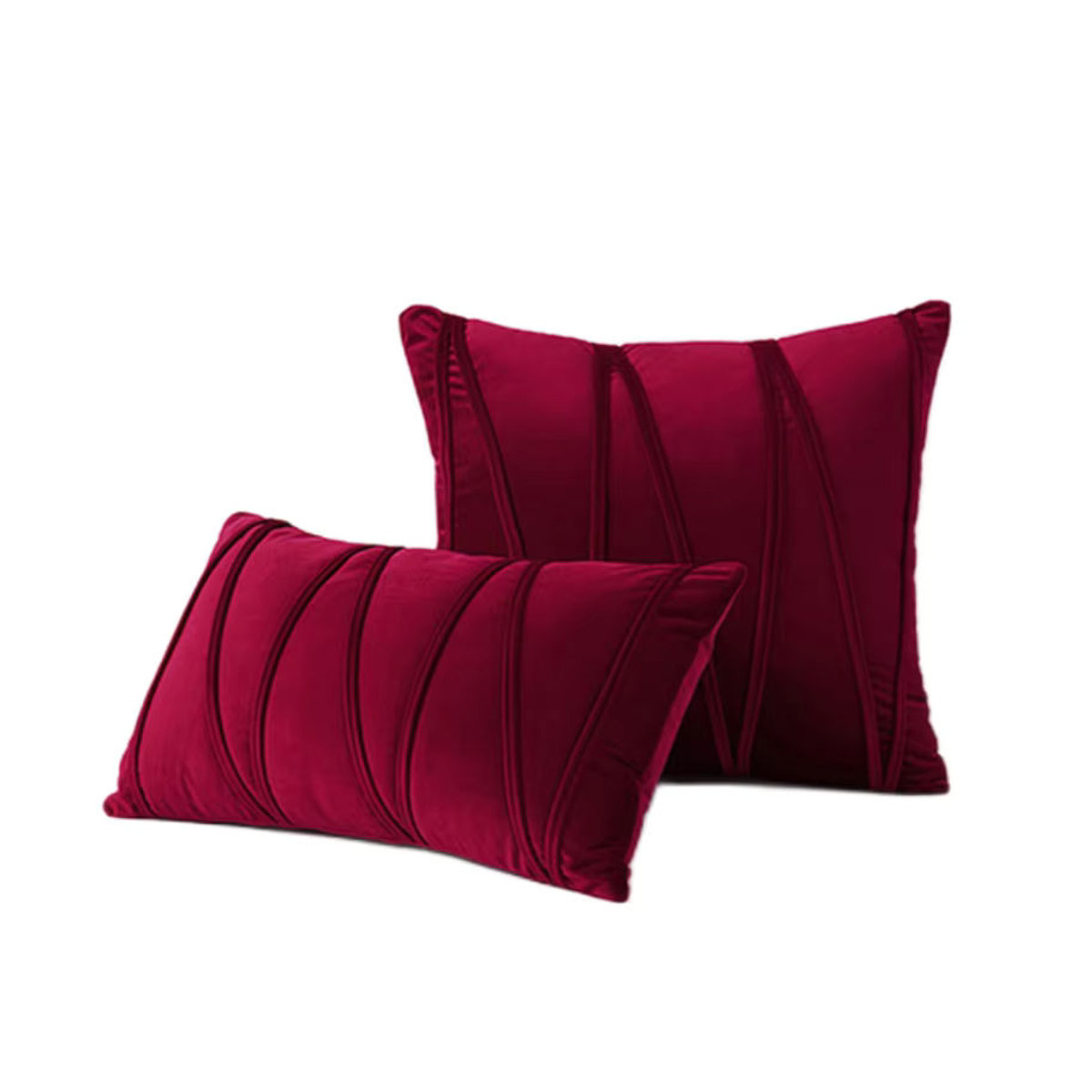 Set aus 2 dekorativen Samt-Kissenbezügen für Weihnachten in Rot, Grün und Schwarz für Sofa und Schlafzimmer - Bild 4