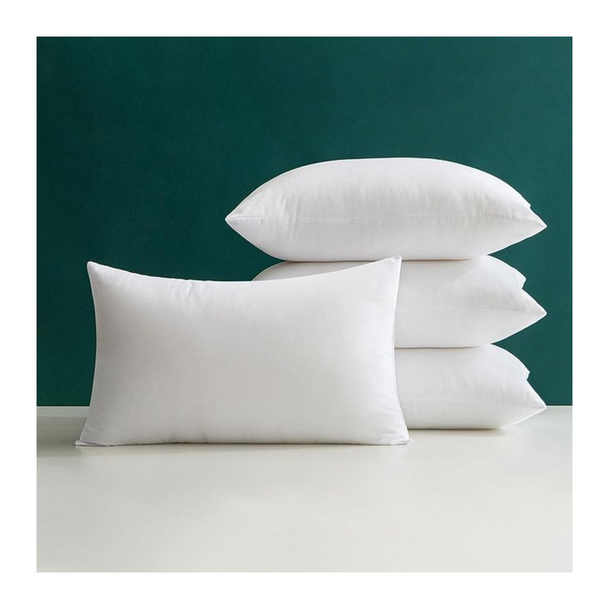Set mit 2 weißen Kisseneinsätzen von inyahome für Couch, Sofa oder Bett, B/H: 30 x 50 cm, 45 x 45 cm und 50 x 50 cm - Bild 1