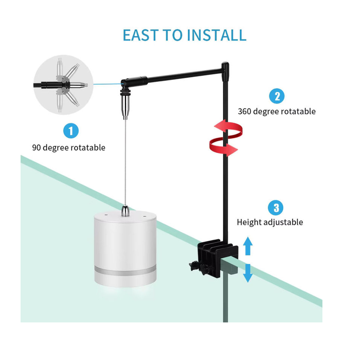 SEVEN MASTER Dimmbarer LED-Lampenclip für Pflanzenwachstum und Aquarien in Schwarz mit 3 Kanälen und 16 W - Bild 2
