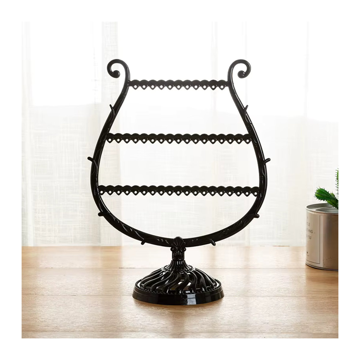 SEVENWELL Schmuckorganisator in Weinbecher-Form für Ohrringe und Armbänder, Metall, Grün/Schwarz - Bild 2