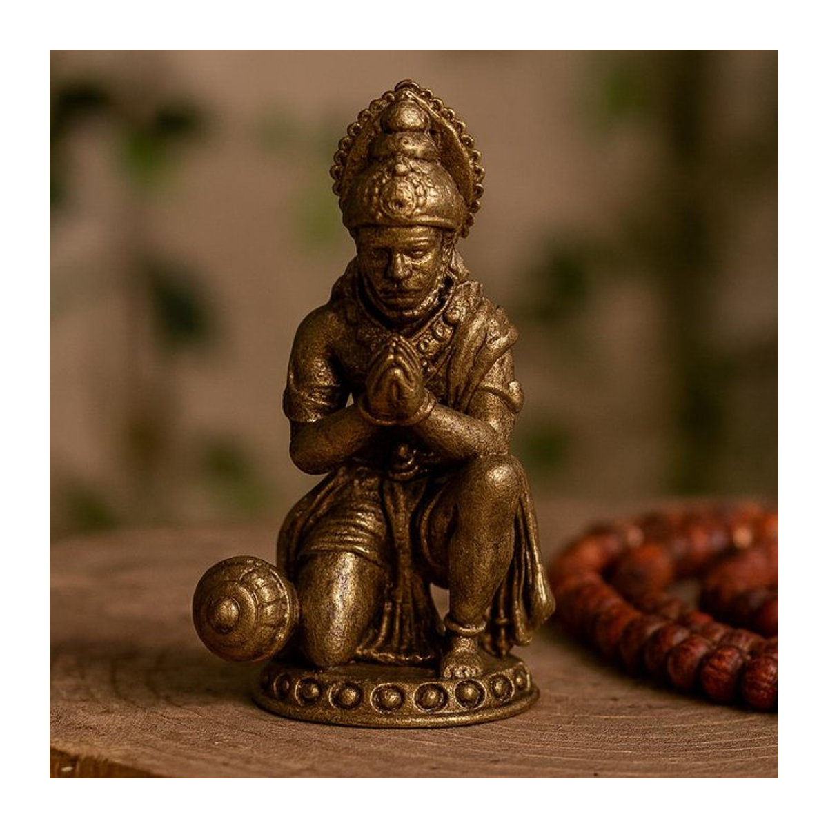 SHAMTAM Hanuman Statue aus Messing, Miniatur für den Tisch, Höhe: 3,6 cm - Bild 1