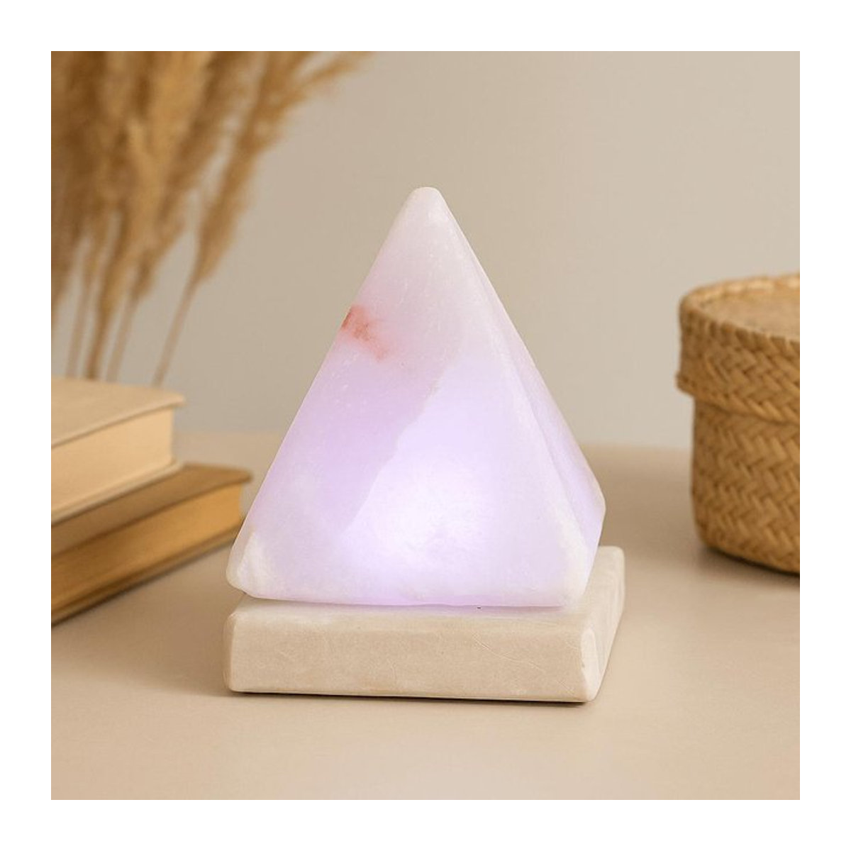 SHAMTAM Himalaya-Salzlampe Pyramide mit USB-Anschluss, Mehrfarbig - Bild 1