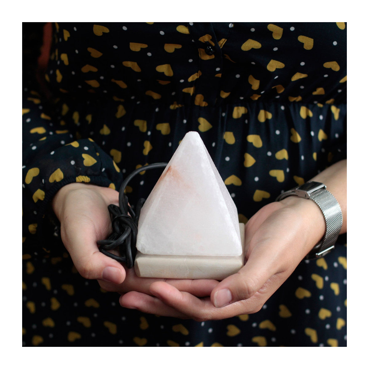 SHAMTAM Himalaya-Salzlampe Pyramide mit USB-Anschluss, Mehrfarbig - Bild 3