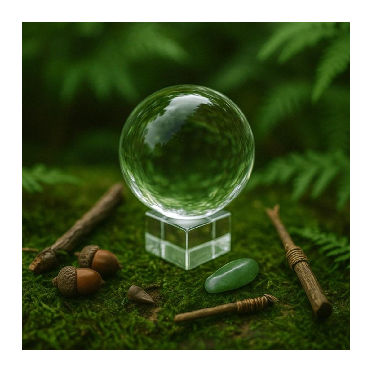 SHAMTAM Kristallkugel aus Glas mit Ständer, transparent, Durchmesser: 50 mm - Bild 1