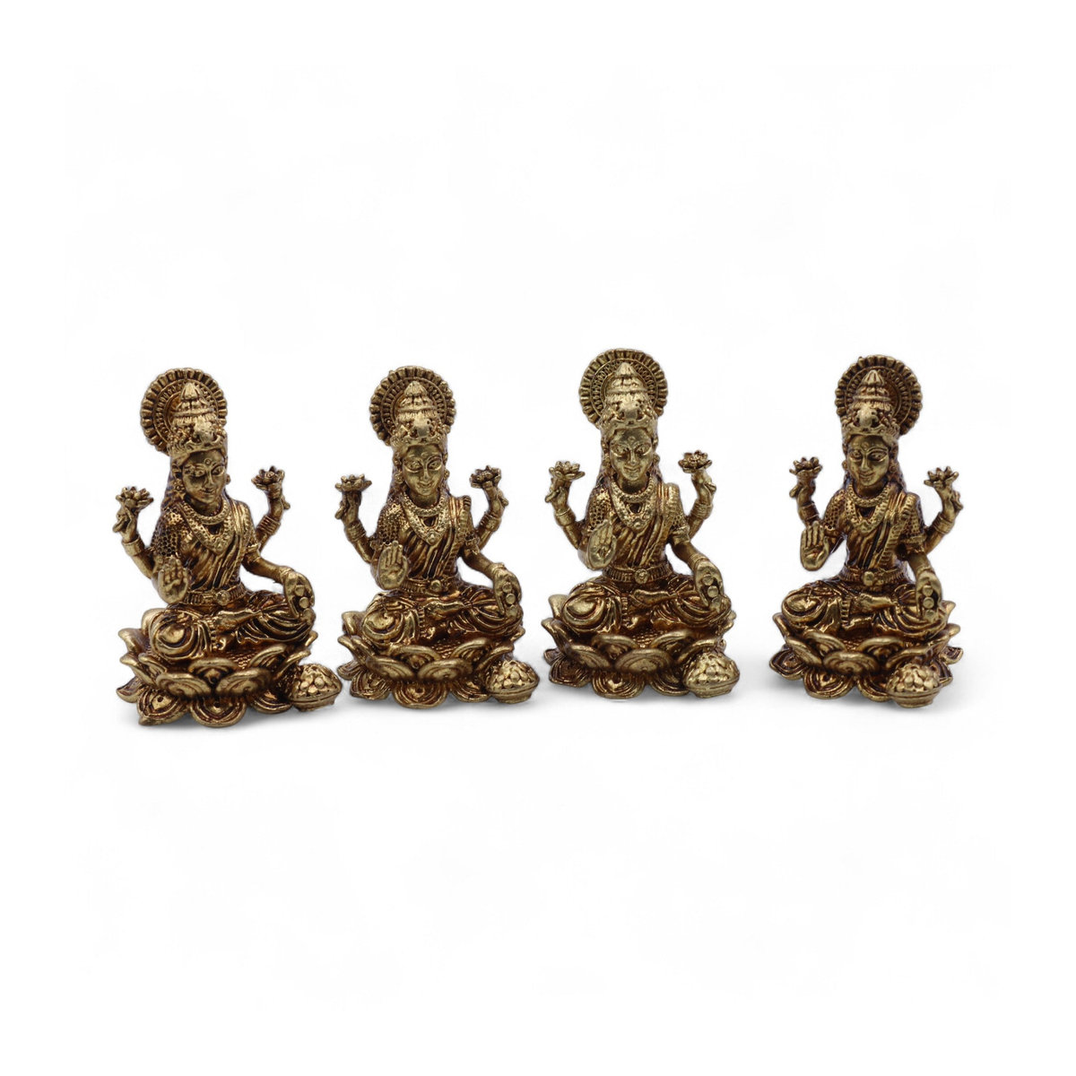 SHAMTAM Lakshmi Statue aus Messing für Puja, Höhe: 4,9 cm - Bild 4