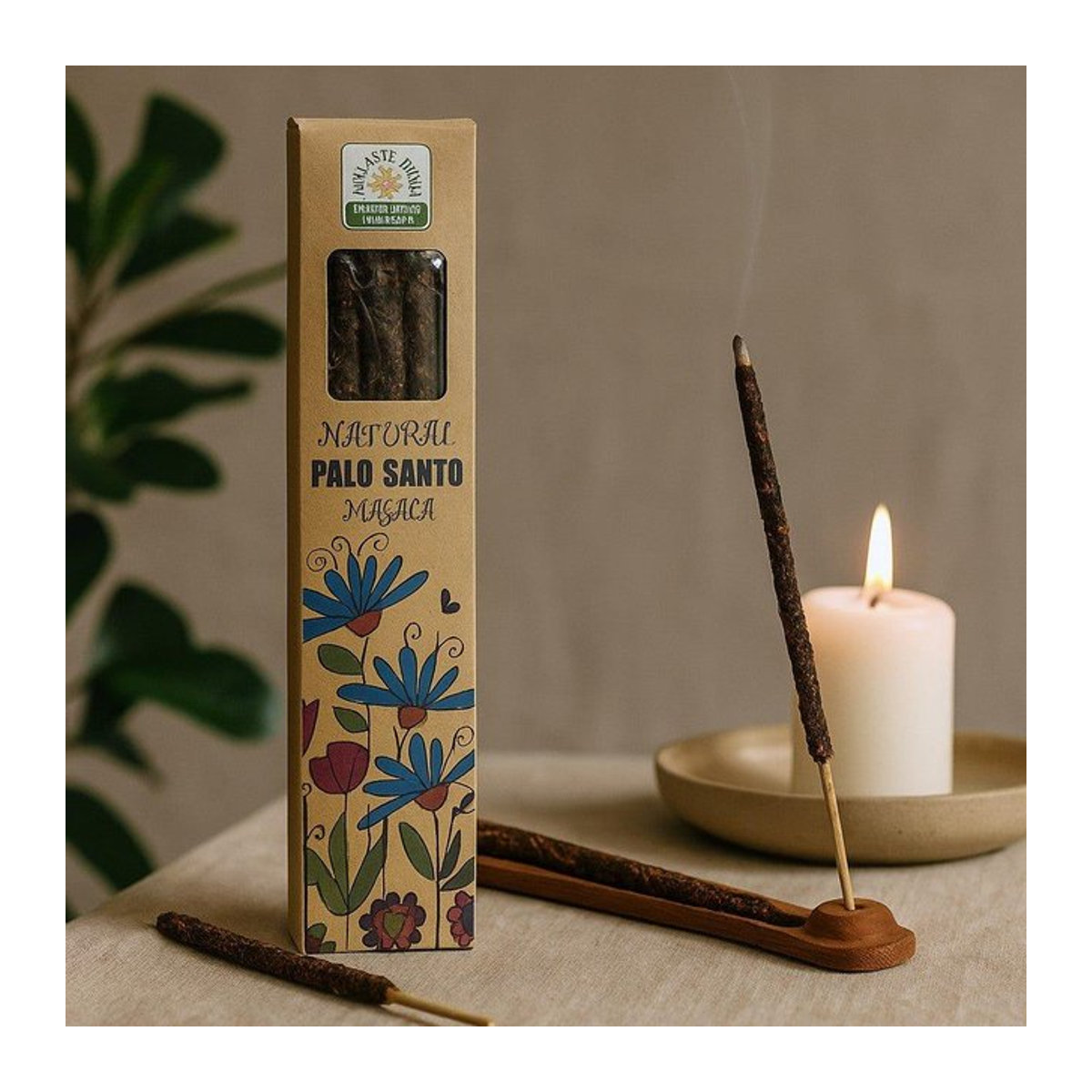 SHAMTAM Palo Santo Masala Räucherstäbchen mit Zitronenschale und Minze, 11 Stück - Bild 1
