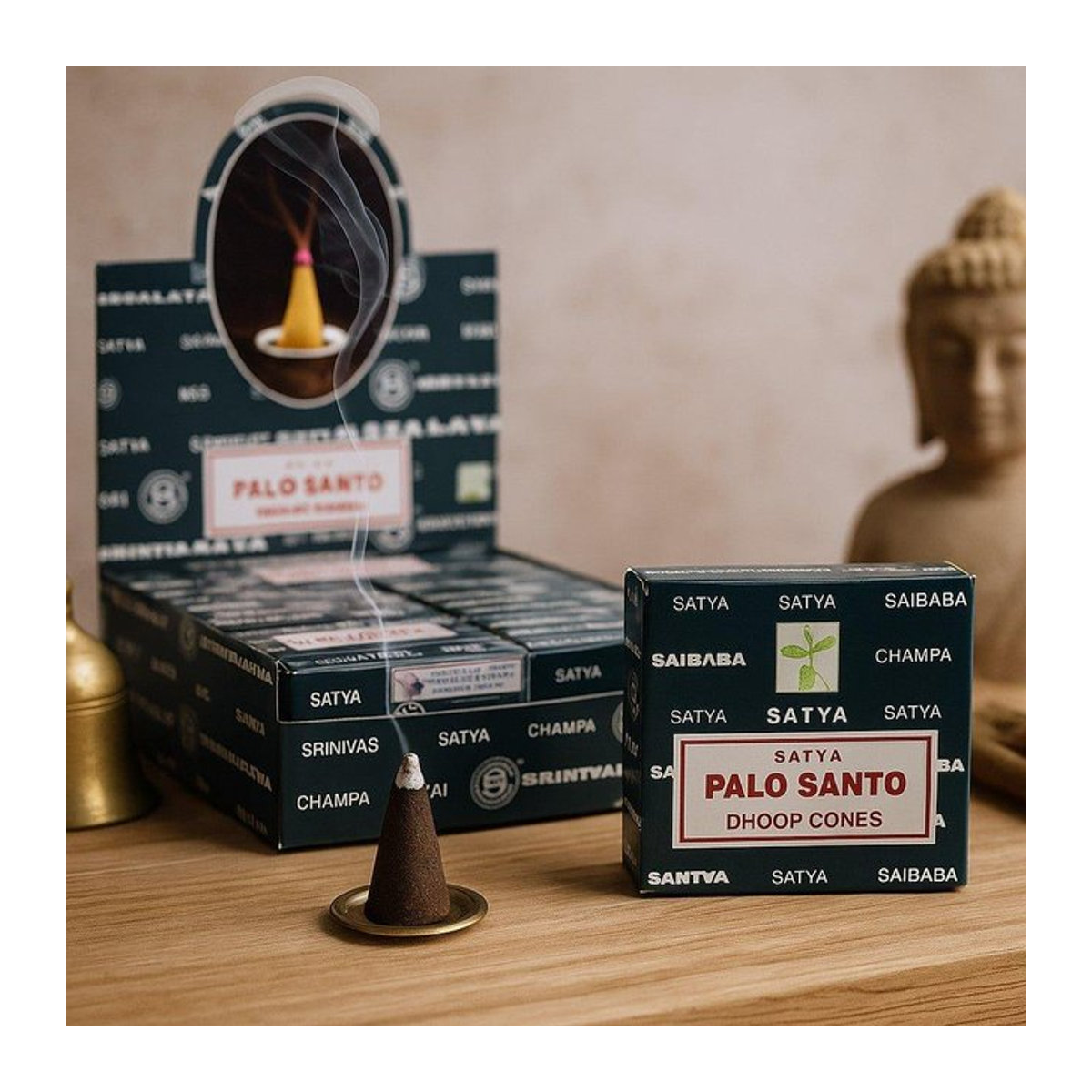 SHAMTAM Palo Santo Räucherkegel Dhoop mit Zitrusfrüchten und Harz in Braun - Bild 1