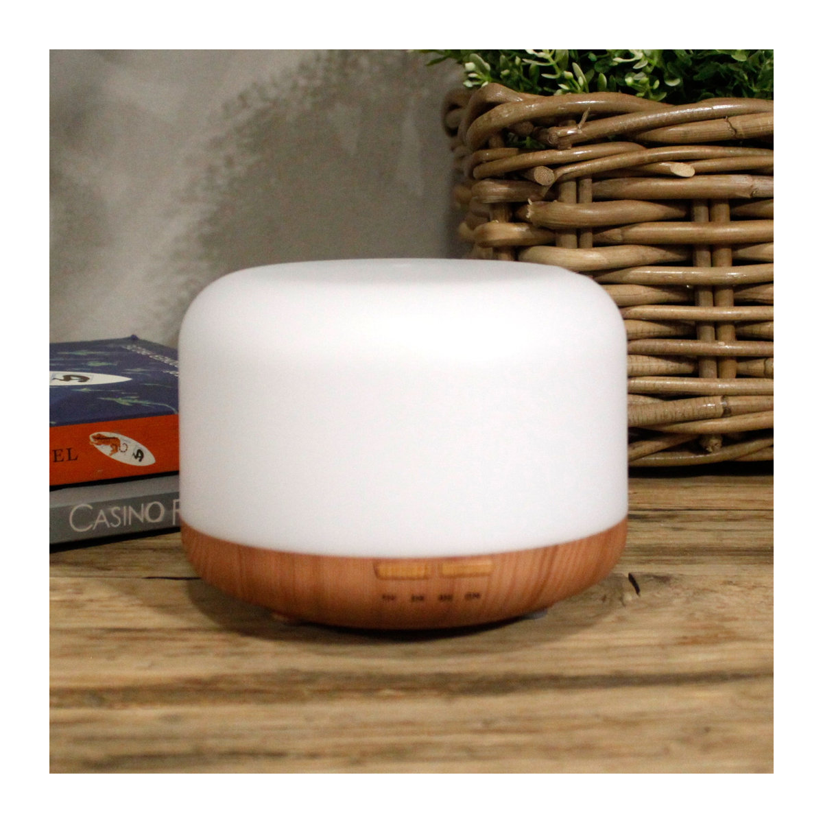 SHAMTAM Ultraschall Diffusor für ätherische Öle mit USB-Anschluss und Farbwechsel in Weiß, 300 ml - Bild 2