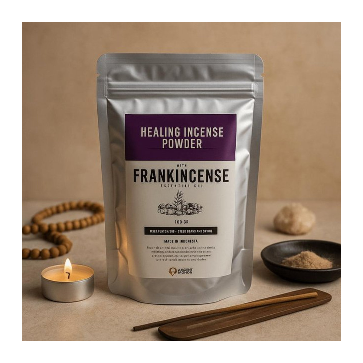 SHAMTAM Weihrauch Pulver mit Zitrus, Honig und balsamischen Hölzern, 100g - Bild 1