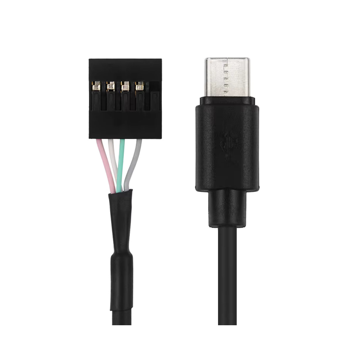 SHCHV USB Typ C auf 5-poliges Kabel in Schwarz, 50 cm Länge für Computer-Motherboard und USB-C Sekundärbildschirm PC LCD - Bild 4
