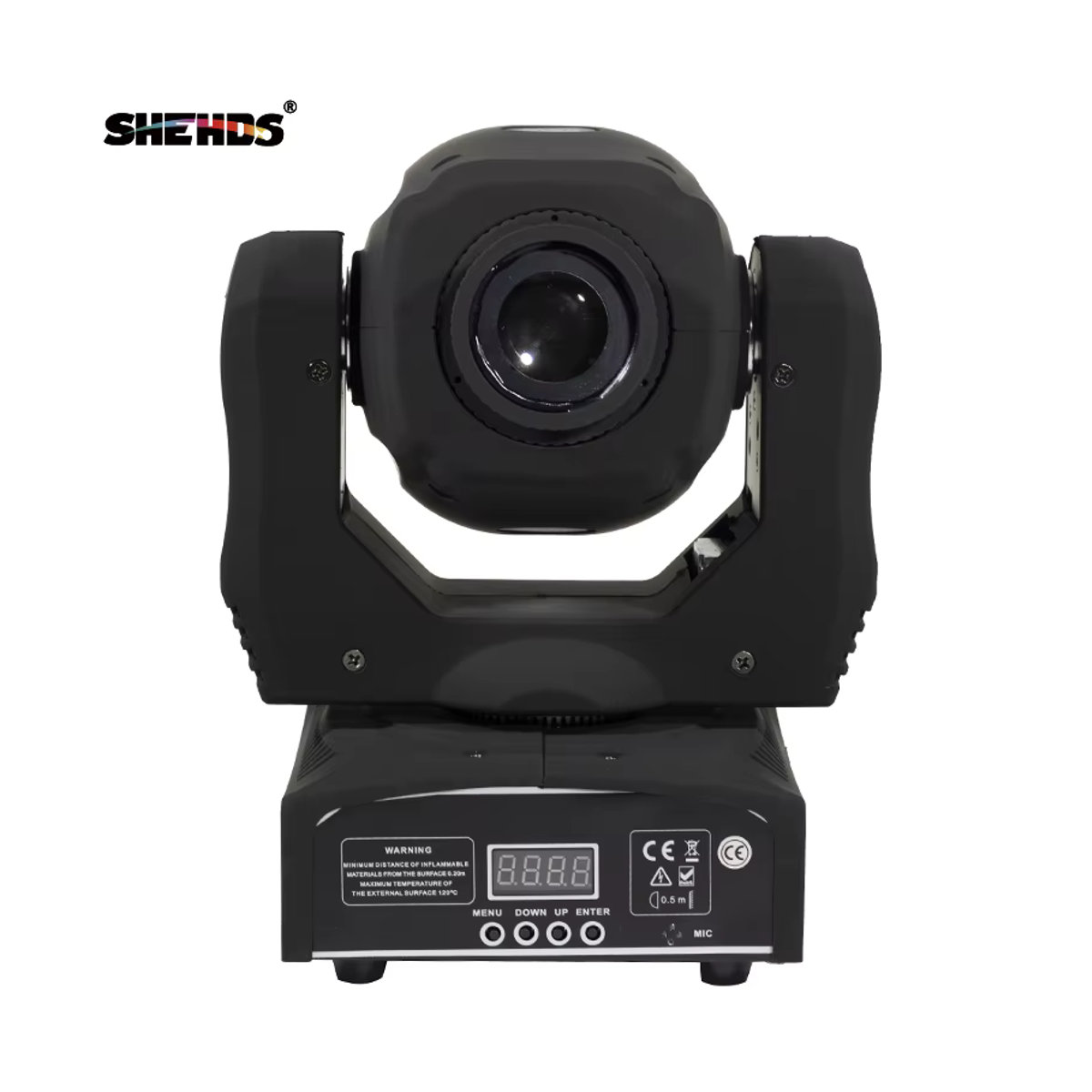 Shehds LED Spot 60W mit beweglichem Kopf, Fokusfunktion und DMX512 Steuerung, Schwarz - Bild 2