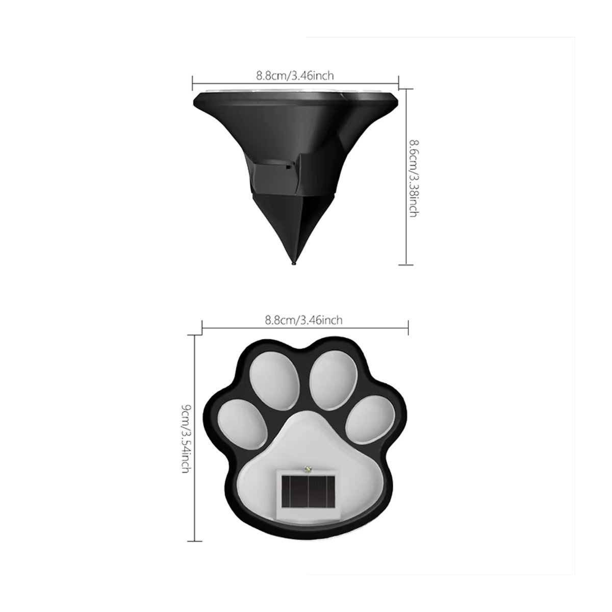 SHENZHITECH 4er Set Solar Outdoor LED Gartenleuchten in Schwarz zur Landschaftsbeleuchtung für Garten Terrasse und Treppen - Bild 2